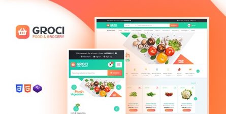 Groci - Organic Food and Grocery Market WordPress Theme - 22502070