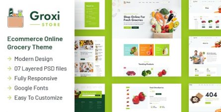 Groxi - Grocery Store Template - 29912661