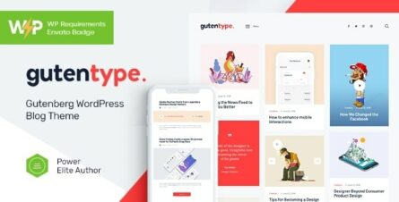 Gutentype - 100% Gutenberg WordPress Theme for Modern Blog + Elementor - 22486033