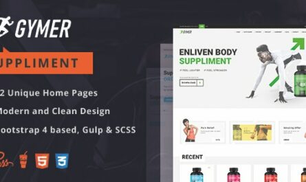 Gymer - Health & fitness medicine ecommerce html template - 23052110