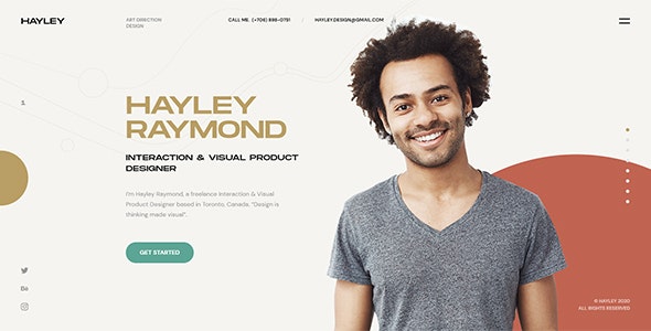 HAILEY - Creative Personal CV Resume HTML Template - 26465627