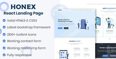 HONEX - React Apps Landing Page - 23836180