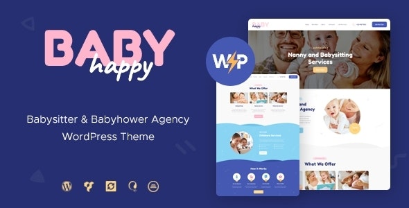 Happy Baby | Nanny & Babysitting Services Children WordPress Theme – 20451810
