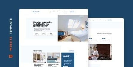 Hosteller – Hostel Booking Website Template - 35376675