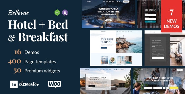Hotel + Bed and Breakfast Booking Calendar Theme - Bellevue - 12482898