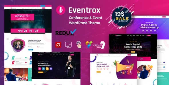 Eventrox v1.0 – Conference and Event WordPress Theme – 45937676