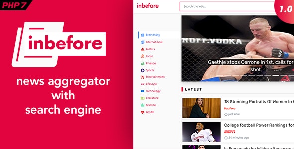 InBefore – News Aggregator with Search Engine – 24809255