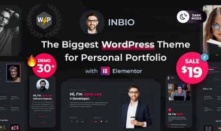InBio - Personal Portfolio CV WordPress Theme - 39221039