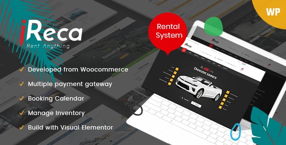 Ireca - Car Rental Boat, Bike, Vehicle, Calendar WordPress Theme - 22452928