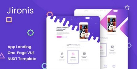 Jironis - Vue Nuxt App Landing One Page Template - 26434987