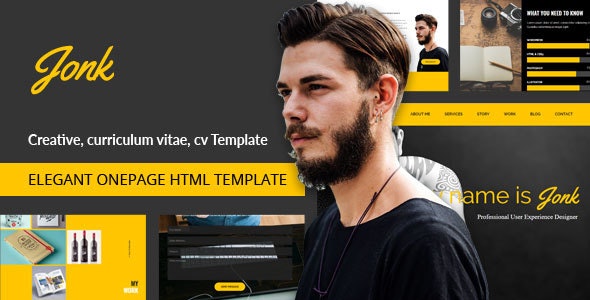 Jonk – CV Resume Personal HTML Template – 20870683