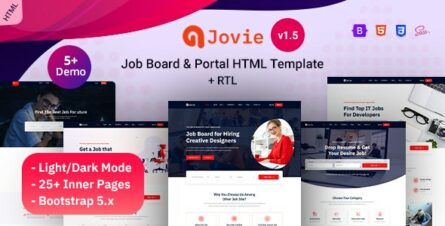 Jovie - Job Board & Hiring Portal HTML Template - 26677255
