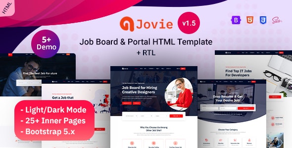 Jovie – Job Board & Hiring Portal HTML Template – 26677255
