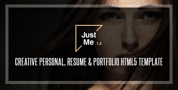 Just Me | Creative Personal Resume, vCard & Portfolio HTML5 Template – 18709030