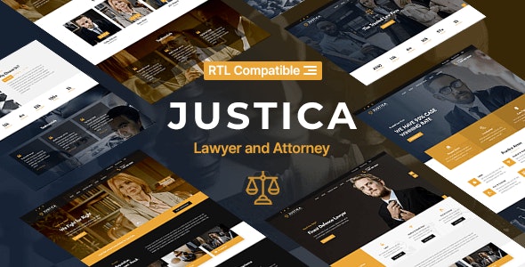Justica - Lawyer, Attorney and Law Firms Website Template - 29485331