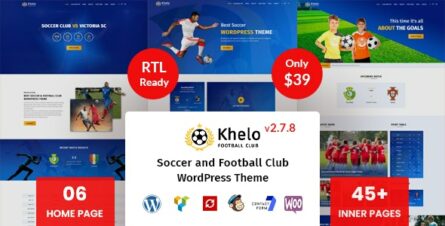 Khelo - Soccer & Sports WordPress Theme - 23889382