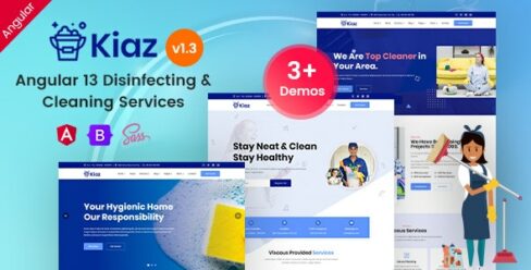 Kiaz – Angular 13 Disinfecting & Cleaning Services Template – 26897950