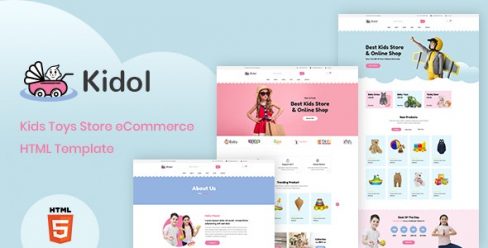 Kidol – Kids Toys Store eCommerce HTML Template – 33337677