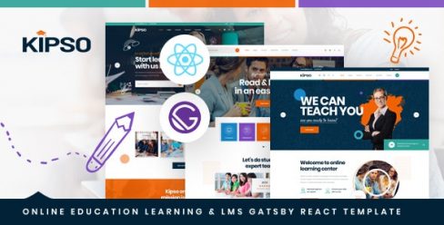 Kipso – Gatsby React Online Education Learning & LMS Template – 29572433