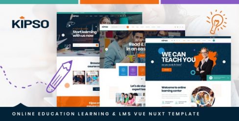 Kipso – Vue Nuxt Online Education Learning & LMS Template – 26464964