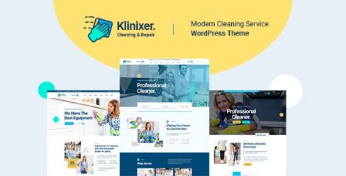 Klinixer – Cleaning Services WordPress Theme + RTL – 27916497