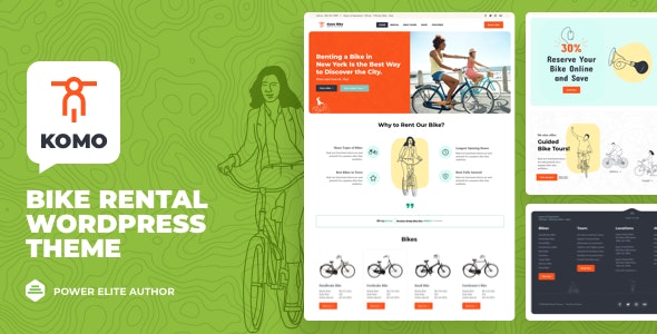 Komo - Bike Rental Shop WordPress Theme - 23199514