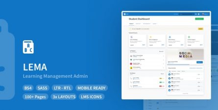 LEMA - Learning Management System Admin Template - 25896035