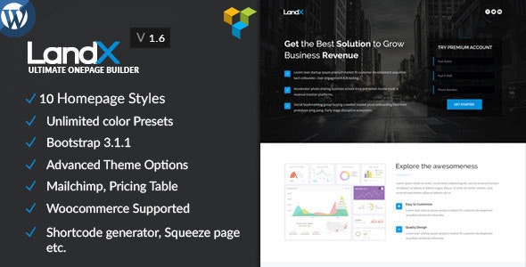 LandX – Multipurpose WordPress Landing Page – 9545842