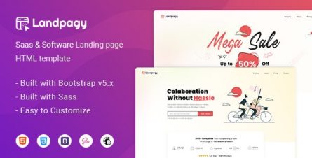 Landpagy - Saas & Software Landing Page Bootstrap 5 HTML Template