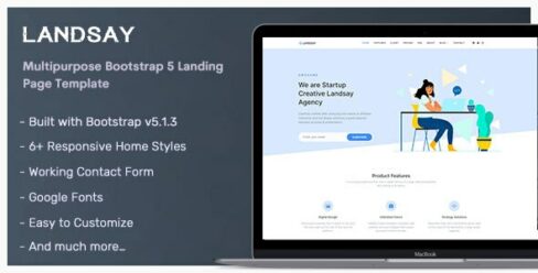 Landsay – Bootstrap 5 Landing Page Template – 21348731