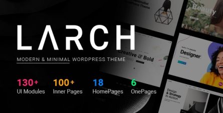 Larch - Responsive Minimal Multipurpose WordPress Theme - 22746673