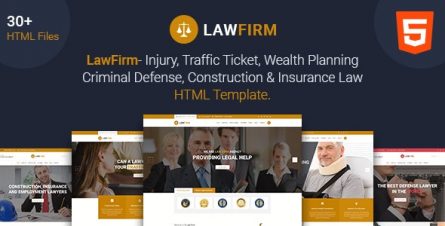 Law Firm - Lawyer, Law Office, Injury Law, Defense Law, Insurance Law html5 template - 20812215
