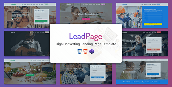 LeadPage – Multipurpose Marketing HTML Landing Page Template – 25787059
