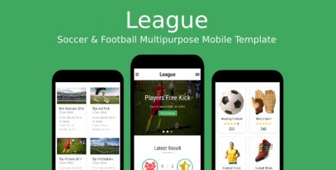 League – Soccer & Football Multipurpose Mobile Template – 19177155