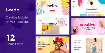 Leedo – Modern, Colorful & Creative Portfolio HTML5 Template - 23394543
