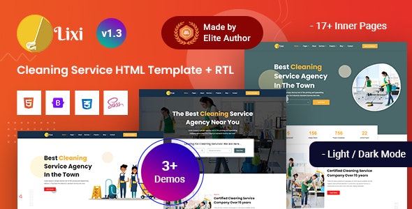 Lixi - Cleaning Services HTML Template - 28329658