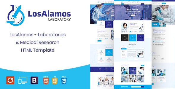 Losalamos | Laboratory & Research HTML Template – 25978931