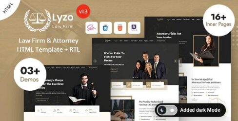 Lyzo – Law Firm & Attorney HTML Template – 26216480