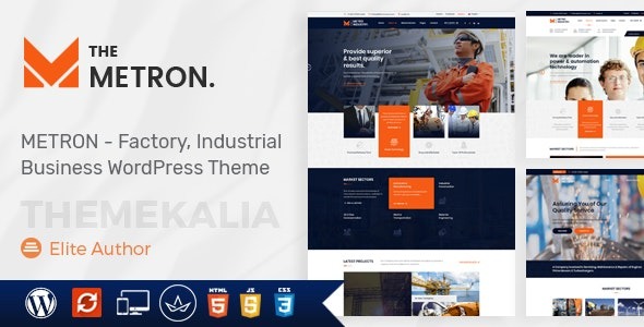 Metron – Industry and Construction WordPress Theme – 22609383