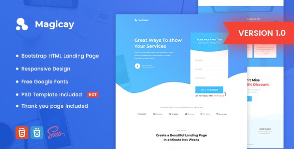 Magicay - Business HTML Landing Page Template - 22956690