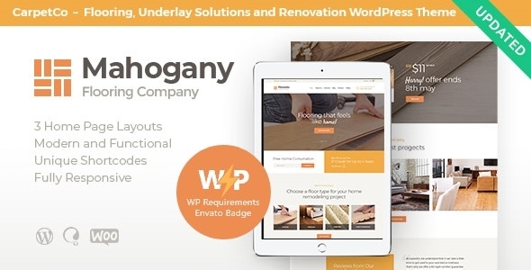 Mahogany | Carpenting Woodwork & Flooring Company WordPress Theme – 21220007