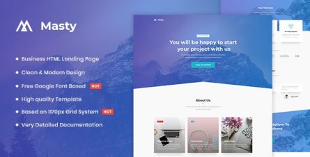 Masty - Business HTML Landing Page Template - 25956133