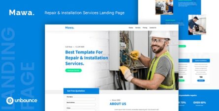 Mawa — Repair and Installation Services Unbounce Template - 25237766