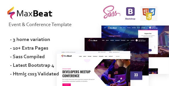 Maxbeat – Event & Conference HTML5 Template – 23250415