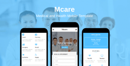 Mcare - Medical and Health Mobile Template - 20331533