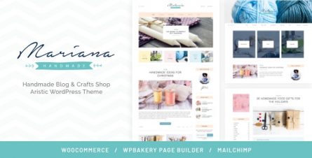Melania - Handmade Blog & Crafts Shop Aristic WordPress Theme - 12515663