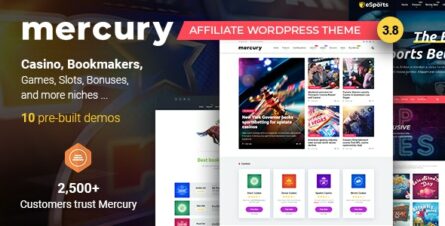 Mercury - Affiliate WordPress Theme. Casino, Gambling & Other Niches. Reviews & News - 20951954