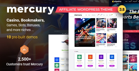 Mercury – Affiliate WordPress Theme. Casino, Gambling & Other Niches. Reviews & News – 20951954