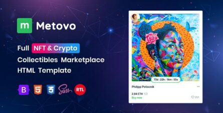 Metovo - NFT Marketplace HTML Template - 37917243