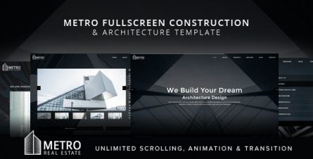 Metro Fullscreen Construction and Architecture Template - 20080742